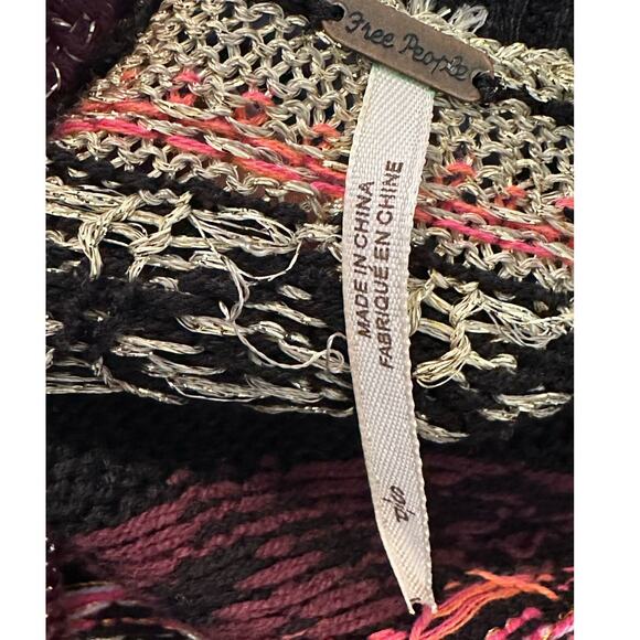 Free People Black Cozzy Cottage Sweater Size Small - Picture 3 of 12